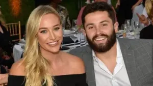 Baker Mayfield and Emily Wilkinson (Getty Images)