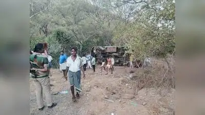 Temple volunteers injured as tourist bus overturns near Coimbatore