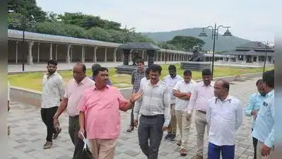 BJP MLA R Raghu on Thursday visited Dasara Exhibition Grounds in Mysuru