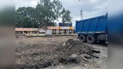 Repair work at Nashik Road bus stand