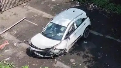 Two youths injured after a speeding car went out of control and fell about 25 feet from Murray
