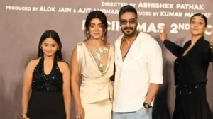 Shriya Saran looks stunning in a breathtaking ivory gown by Gauri & Nainika at 'Drishyam