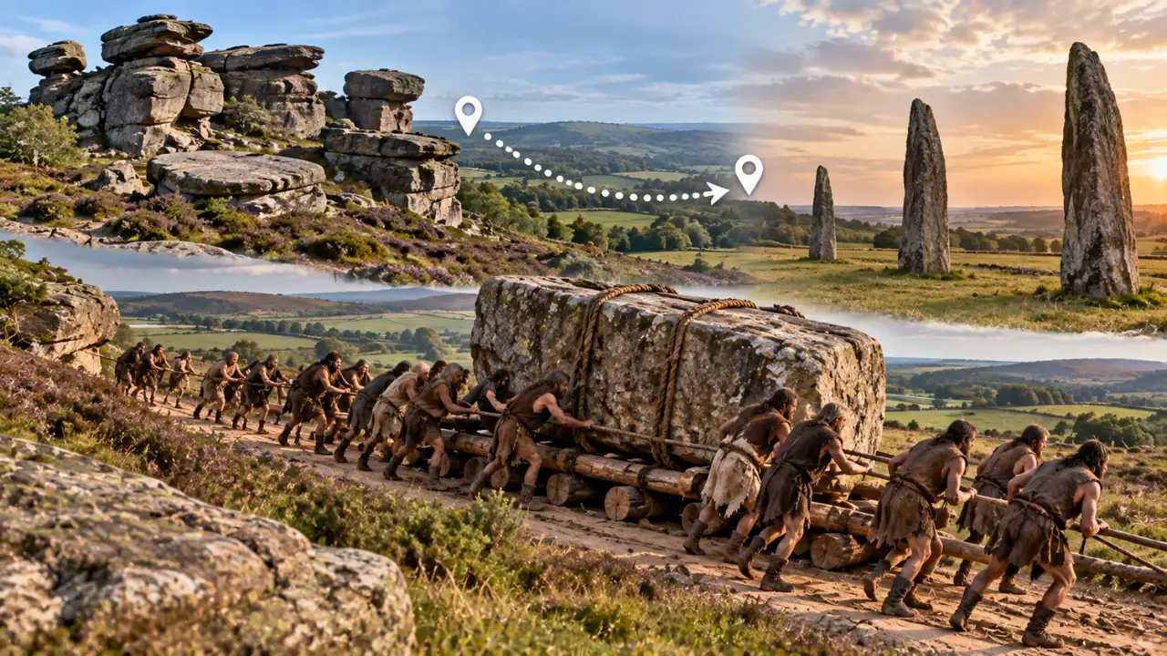 Britain's Devil's Arrows came from Brimham Rocks 18 km away: The wider industry impact