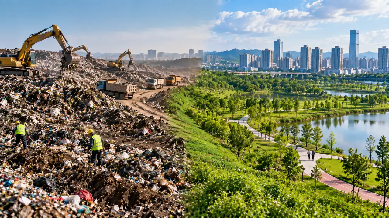 China is digging up a 110-metre-high garbage mountain: The wider industry impact
