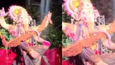 Tissue paper Ganesh idol dissolves under sprinklers in 30 minutes in Mumbai