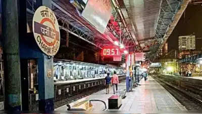 A view of Charni Road railway station in Mumbai