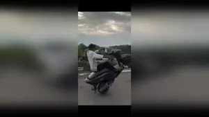 Chennai: A 19-year-old man was arrested for riding a two-wheeler at high speed and performing