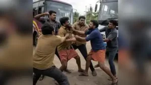 Kochi : In yet another incident involving private bus crews, Thrikkakara Police registered