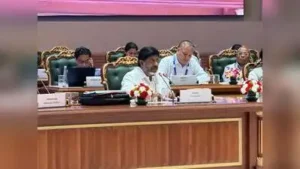 Deputy chief minister Bhatti Vikramarka addresses a conference on “Mobilising financial