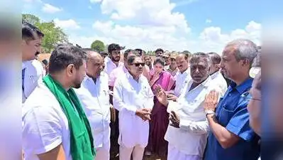 During the assessment at Somahalli, a farmer broke down while narrating his plight, saying he