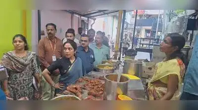 Assistant commissioner Mythri conducts a surprise inspection at food courts in Shivamogga