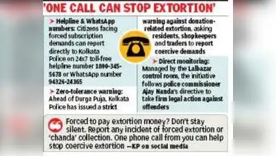 Kolkata: With barely three weeks left to Durga Puja , Kolkata Police has issued a warning