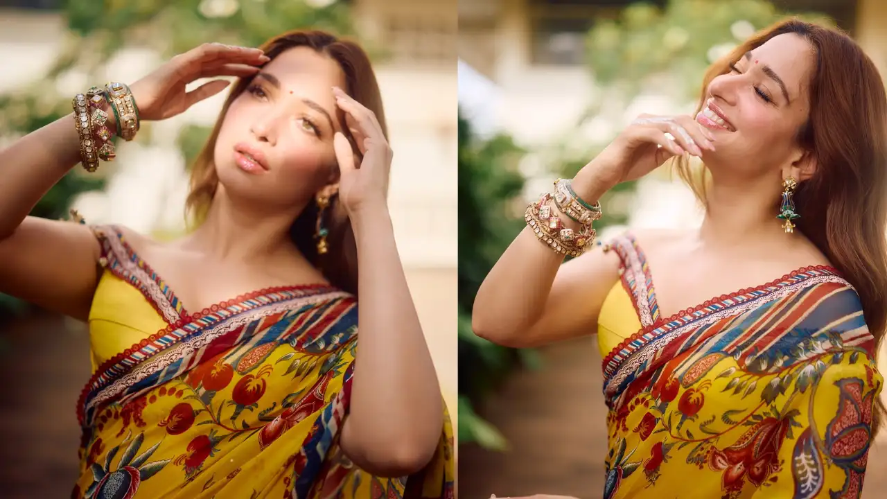 Tamannaah Bhatia just gave a stylish twist to festive dressing, as the actress donned