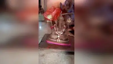 Ganapati idol made of local clay in Alave village of Kolhapur district