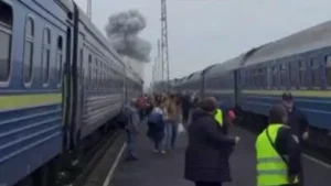 Russia hits passenger train on Ukraine's border with Poland, just misses 'diplomatic train'
