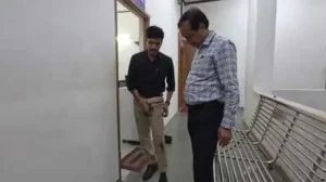 A Food and Drug Administration officer was injured after he was allegedly pushed by a man