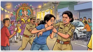 A Ganesha immersion procession turned chaotic near Orion Avenue Mall recently when