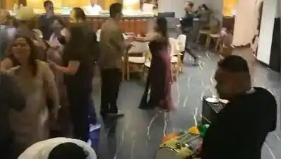 A still from the viral video of the 'killer bahu' dancing on the night of the murder