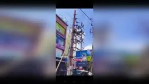 Two Bescom workers sustained electric shocks while attending an 11 kV jump cut near Sahasra