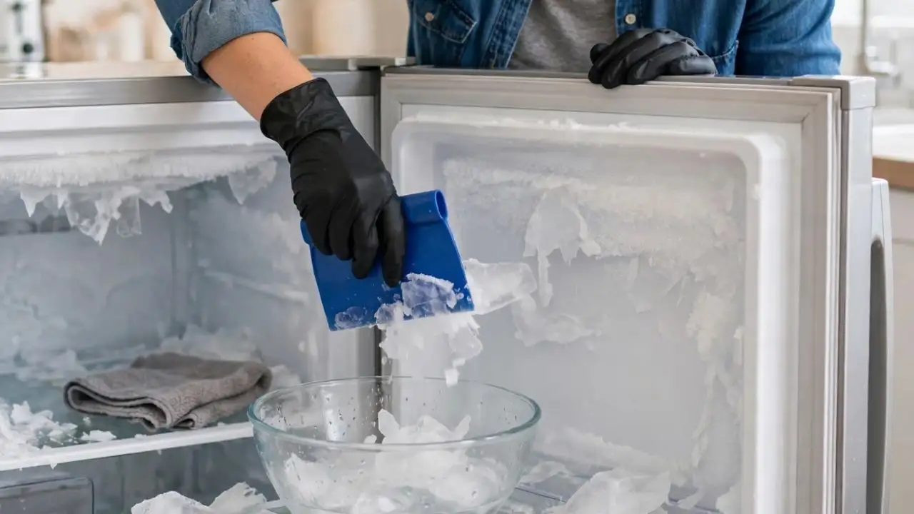 How to remove ice from your freezer without a defrost button using 5 simple methods