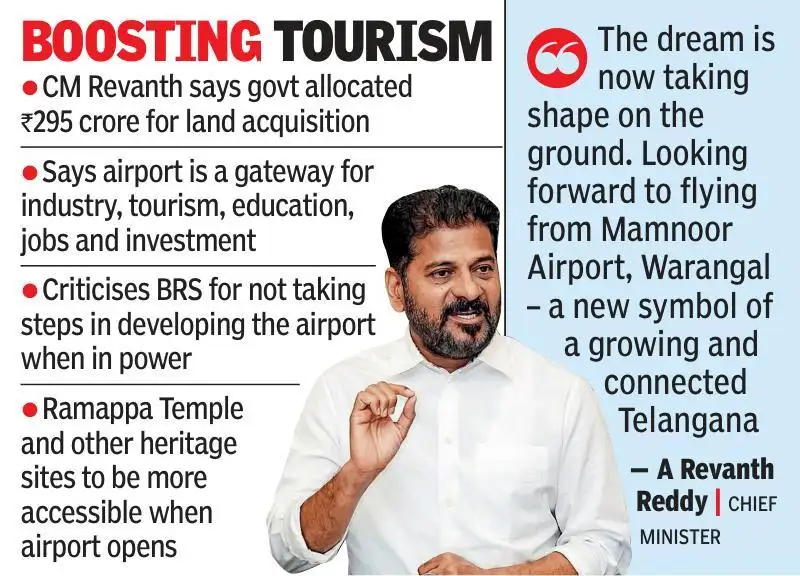 CM Revanth took up the cause of speeding up works on the Mamnoor airport with Union civil