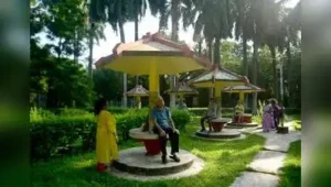 A cafe on the ground floor of a Golf Green house