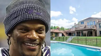 Inside Ravens QB's $900K, 8,000 sq ft Maryland mansion built in 1996 with a three car garage, home