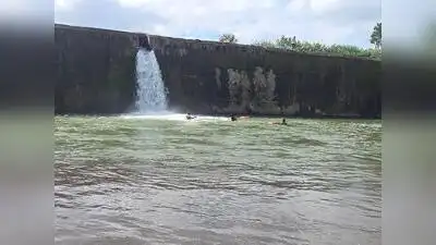 Rescue teams seach the two boys in Mausam river in Nampur of Baglan taluka