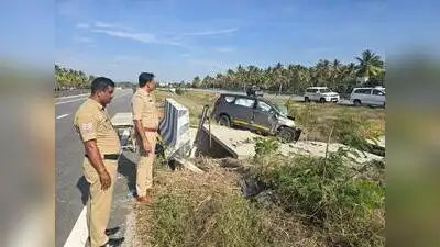 Nine persons, including four of a family returning from a pilgrimage to Tirupati , died