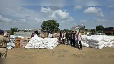 Jalna police seized gutka worth Rs 95 lakh and vehicles valued at Rs 40 lakh in a raid at Rajur