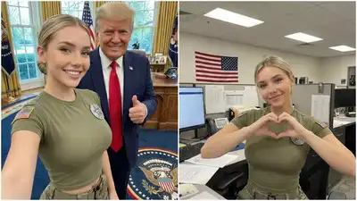 People are swooning over an Army woman named Jessica Foster who was seen posing with an F-22