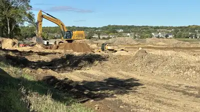Heavy machinery has already started moving soil across a family farm in Minnesota