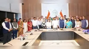 Chief minister A Revanth Reddy with the UK delegation