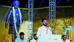Chief minister A Revanth Reddy after inaugurating the statue of former prime minister Manmohan