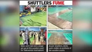 Nagpur: Shuttlers are enraged after sections of wooden courts at Nagpur Municipal Corporation