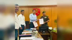 Station Commander Brigadier Sunil Kumar and Ahilyanagar district collector Pankaj Ashiya today