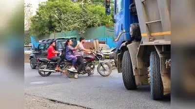 Haphazard traffic movement at Undri Chowk, where the accident occurred on Monday