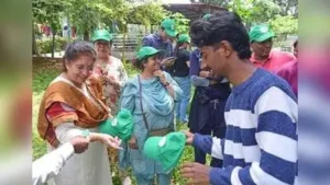 At the plantation event at Shri Balagangadhara Swamy Park, Mahalakshmi Layout, MLA K Gopalaiah