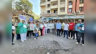 Residents from several housing societies in Wadgaon Sheri on Sunday took to the streets