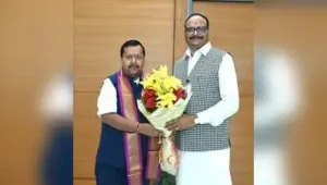 Dy CM Brajesh Pathak Pathak with BJP chief Nitin Nabin