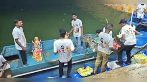 Thane: Thane’s first day of Ganpati idol immersion was marked by deafening processions