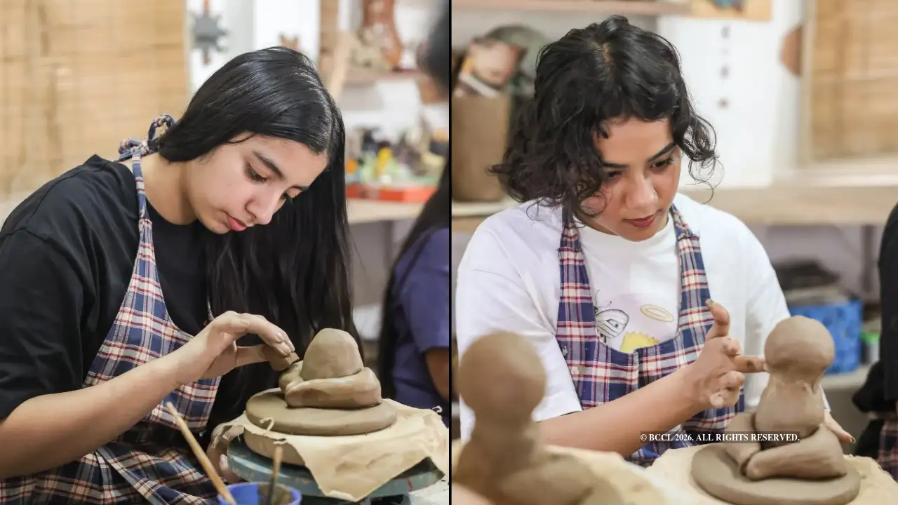 Pottery lovers Navya Sharma and Manya Joshi ‘Be mindful of what goes into and onto the idol’