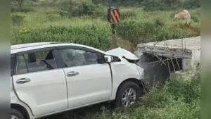 Four members of a family were killed and the driver of their car was seriously injured