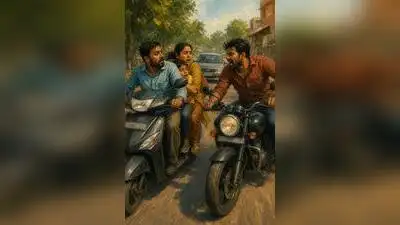 Ahmedabad witnessed a tense incident on Tuesday night when a woman confronted a two-wheeler
