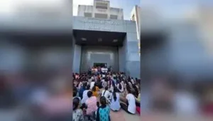 A meal at the Samras girls’ hostel near Gujarat University triggered a protest after students