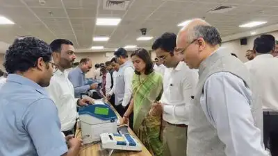 Poll officials attending a one-day training workshop in Lucknow on Monday