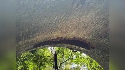 Damaged bridge near Karambar on Mangaluru-Bajpe route