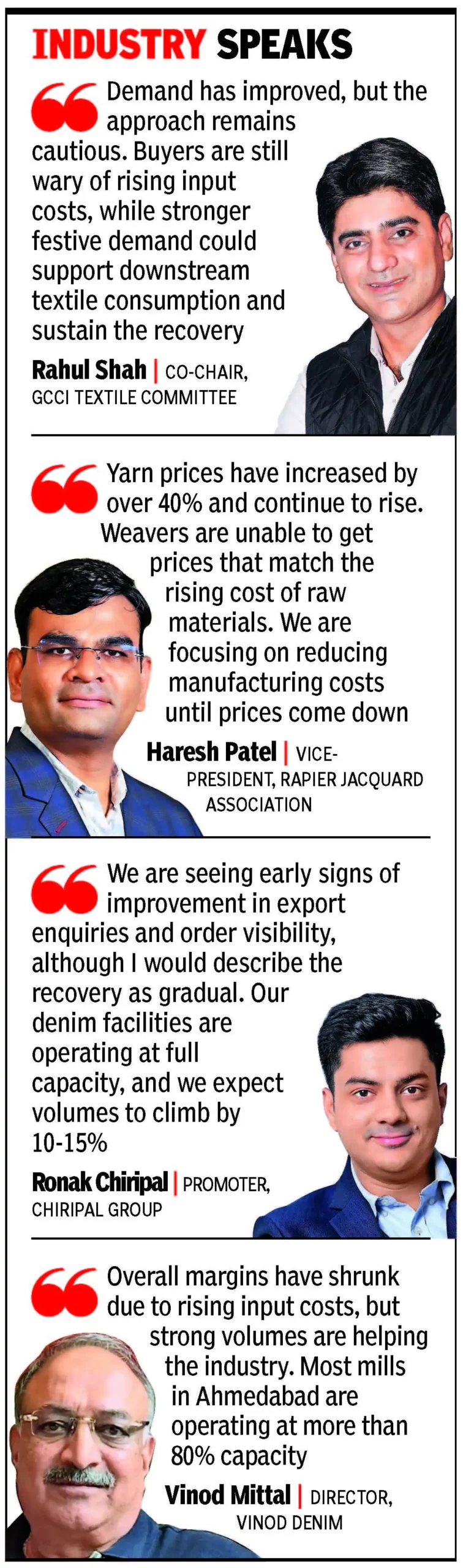 Chintan Thaker, chairperson, Assocham Gujarat State Council, said: The wider industry impact