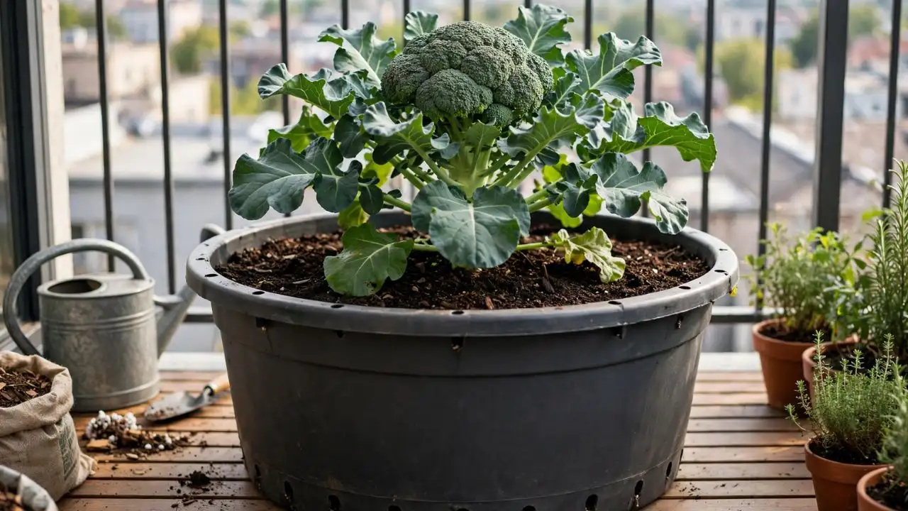 Because broccoli can become a fairly large plant as it matures, choosing the right pot is