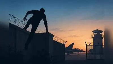 His escape plan, however, took an unexpected turn when he landed inside the IAF premises